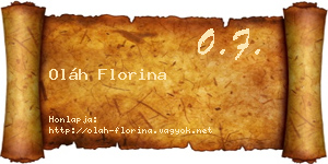 Oláh Florina névjegykártya